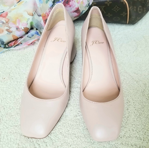 Shoes - J. Crew Blush Blossom Pink Block Heels